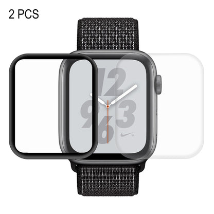 2 PCS ENKAY Hat-Prince 3D Full Screen PET + 3D Full Screen Electroplating PET Curved Heat Bending HD Screen Protector for Apple Watch Series 4 44mm - Watch Cases by ENKAY | Online Shopping UK | buy2fix