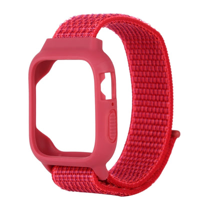 For Apple Watch Ultra 49mm&Watch Ultra 2 49mm / Series 9&8&7 45mm / SE 3&SE 2&6&SE&5&4 44mm / 3&2&1 42mm Nylon Watch Band with Hook and Loop Fastener (Red) - Watch Bands by buy2fix | Online Shopping UK | buy2fix