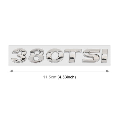 Car 380TSI Pattern 3D Metal Personalized Decorative Stickers, Size: 11.5x2.5x0.5cm (Silver) - 3D Metal Sticker by buy2fix | Online Shopping UK | buy2fix