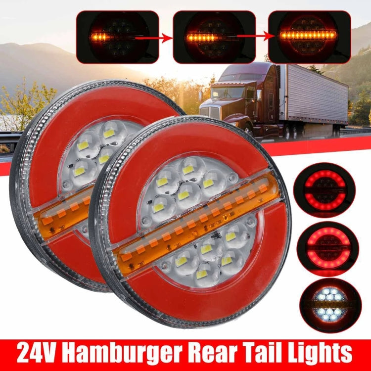 4 inch 24V Truck LED Flowing Water Taillight - Brake Lights by buy2fix | Online Shopping UK | buy2fix