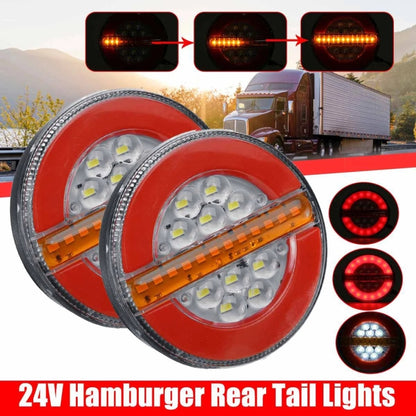 4 inch 24V Truck LED Flowing Water Taillight - Brake Lights by buy2fix | Online Shopping UK | buy2fix