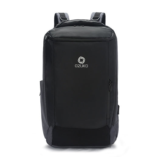 Ozuko 9060 Large Capacity Waterproof USB Outdoor Shoulder Backpack, Size: Large, 33x21x53cm(Grey) - Double-shoulder Bags by Ozuko | Online Shopping UK | buy2fix