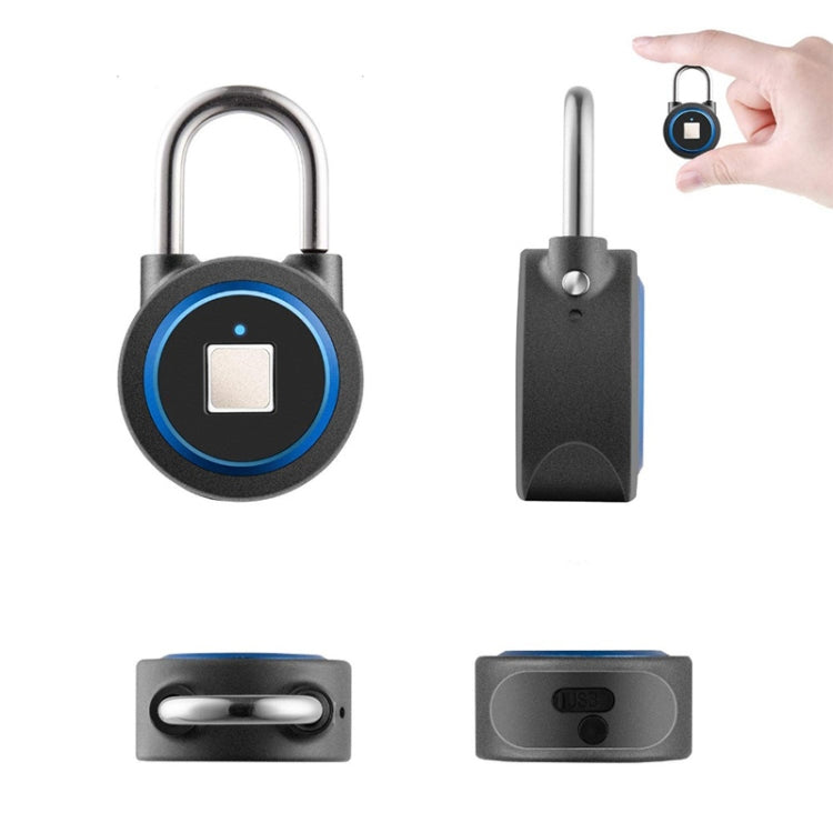 Waterproof Intelligent Bluetooth Fingerprint Padlock Remote Unlocking for iOS / Android(Blue) - Padlocks by buy2fix | Online Shopping UK | buy2fix