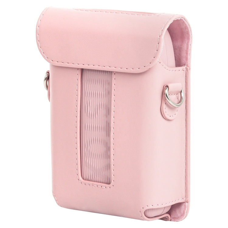 For FUJIFILM Instax mini Link 3 Full Body Leather Case Bag with Strap (Pink) - Leather Bag by buy2fix | Online Shopping UK | buy2fix