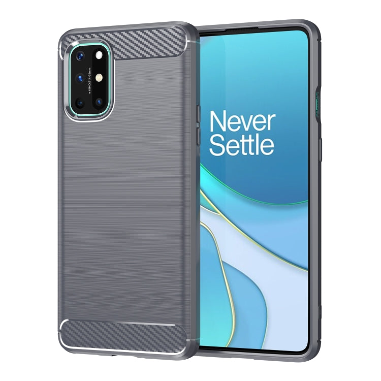 For OnePlus 8T Brushed Texture Carbon Fiber TPU Case (Grey) - OnePlus Cases by buy2fix | Online Shopping UK | buy2fix