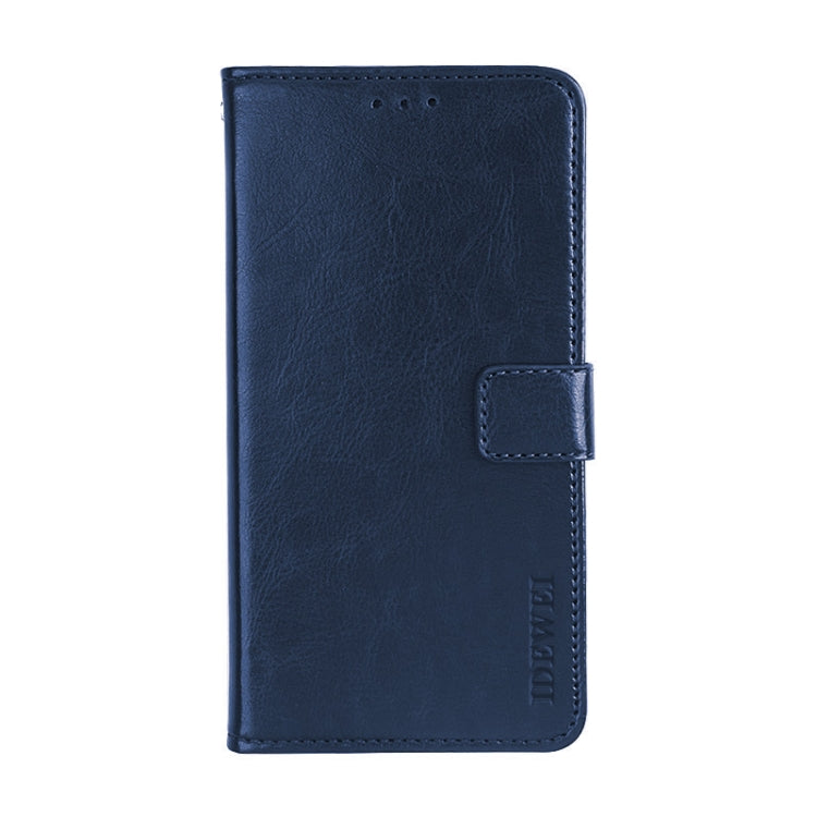 For ZTE Zmax 10 idewei Crazy Horse Texture Horizontal Flip Leather Case with Holder & Card Slots & Wallet(Dark Blue) - ZTE Cases by idewei | Online Shopping UK | buy2fix