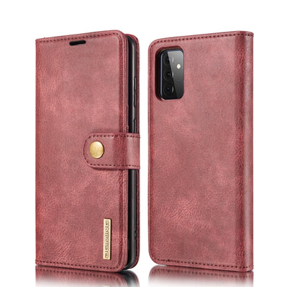 For Samsung Galaxy A72 5G / 4G DG.MING Crazy Horse Texture Flip Detachable Magnetic Leather Case with Holder & Card Slots & Wallet(Red) - Galaxy Phone Cases by DG.MING | Online Shopping UK | buy2fix