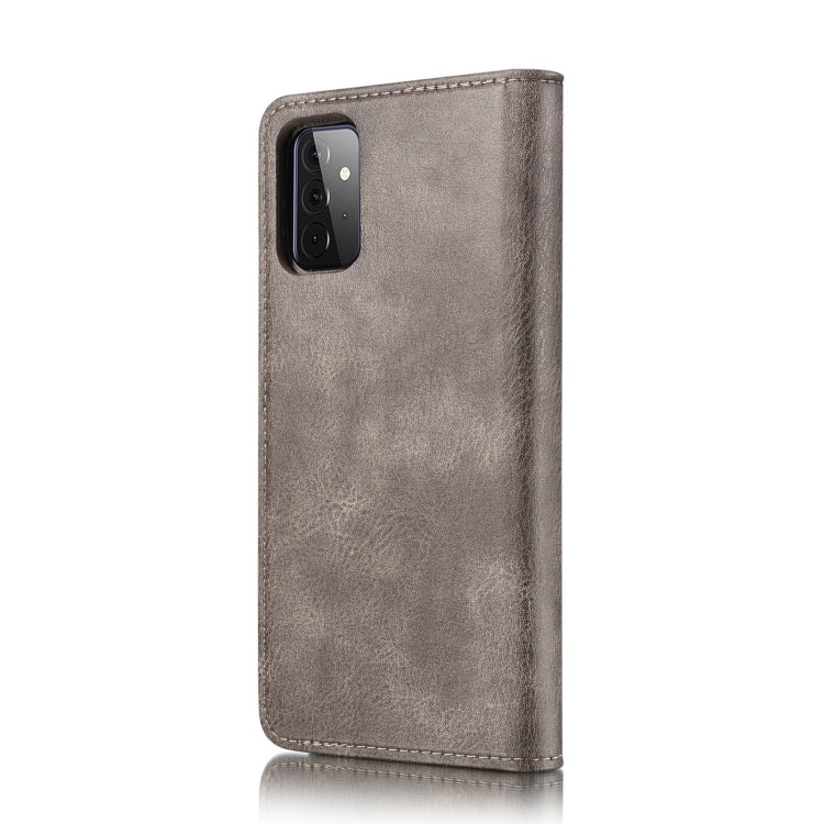 For Samsung Galaxy A72 5G / 4G DG.MING Crazy Horse Texture Flip Detachable Magnetic Leather Case with Holder & Card Slots & Wallet(Grey) - Galaxy Phone Cases by DG.MING | Online Shopping UK | buy2fix