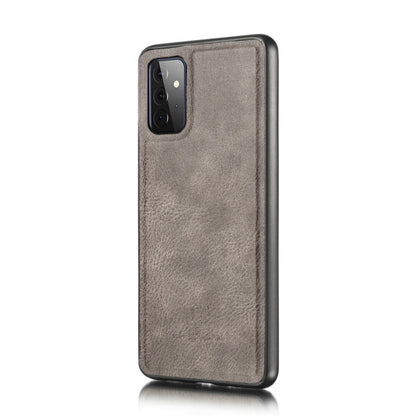 For Samsung Galaxy A72 5G / 4G DG.MING Crazy Horse Texture Flip Detachable Magnetic Leather Case with Holder & Card Slots & Wallet(Grey) - Galaxy Phone Cases by DG.MING | Online Shopping UK | buy2fix