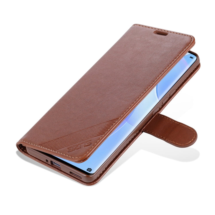 For Huawei nova 8 Pro 5G AZNS Sheepskin Texture Horizontal Flip Leather Case with Holder & Card Slots & Wallet(Brown) - Huawei Cases by AZNS | Online Shopping UK | buy2fix