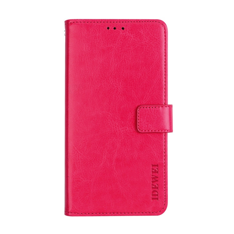 For Blackview A70 idewei Crazy Horse Texture Horizontal Flip Leather Case with Holder & Card Slots & Wallet(Rose Red) - More Brand by idewei | Online Shopping UK | buy2fix