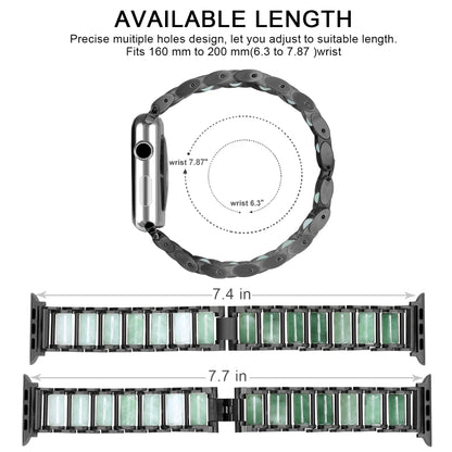 Emerald Stainless Steel Watch Band For Apple Watch Ultra 49mm&Watch Ultra 2 49mm / Series 9&8&7 45mm / SE 3&SE 2&6&SE&5&4 44mm / 3&2&1 42mm(Black) - Watch Bands by buy2fix | Online Shopping UK | buy2fix