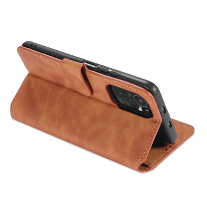 For Xiaomi Redmi K40 Pro DG.MING Retro Oil Side Horizontal Flip Leather Case with Holder & Card Slots & Wallet(Brown) - Xiaomi Cases by DG.MING | Online Shopping UK | buy2fix