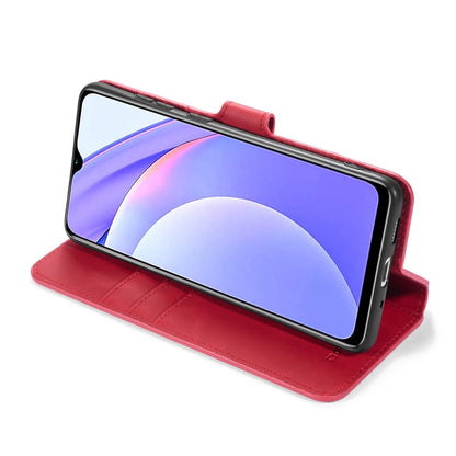 For Xiaomi Poco M3 DG.MING Retro Oil Side Horizontal Flip Leather Case with Holder & Card Slots & Wallet(Red) - Xiaomi Cases by DG.MING | Online Shopping UK | buy2fix