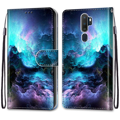 For OPPO A9 (2020) / A5 (2020) / A11X / A11 Coloured Drawing Cross Texture Horizontal Flip PU Leather Case with Holder & Card Slots & Wallet & Lanyard(Colorful Clouds) - OPPO Cases by buy2fix | Online Shopping UK | buy2fix