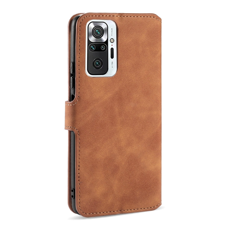 For Xiaomi Redmi Note 10 Pro DG.MING Retro Oil Side Horizontal Flip Leather Case with Holder & Card Slots & Wallet(Brown) - Xiaomi Cases by DG.MING | Online Shopping UK | buy2fix