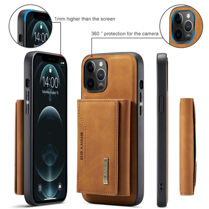 For iPhone 12 Pro Max DG.MING M2 Series 3-Fold Multi Card Bag + Magnetic Back Cover Shockproof Case with Wallet & Holder Function(Brown) - iPhone 12 Pro Max Cases by DG.MING | Online Shopping UK | buy2fix