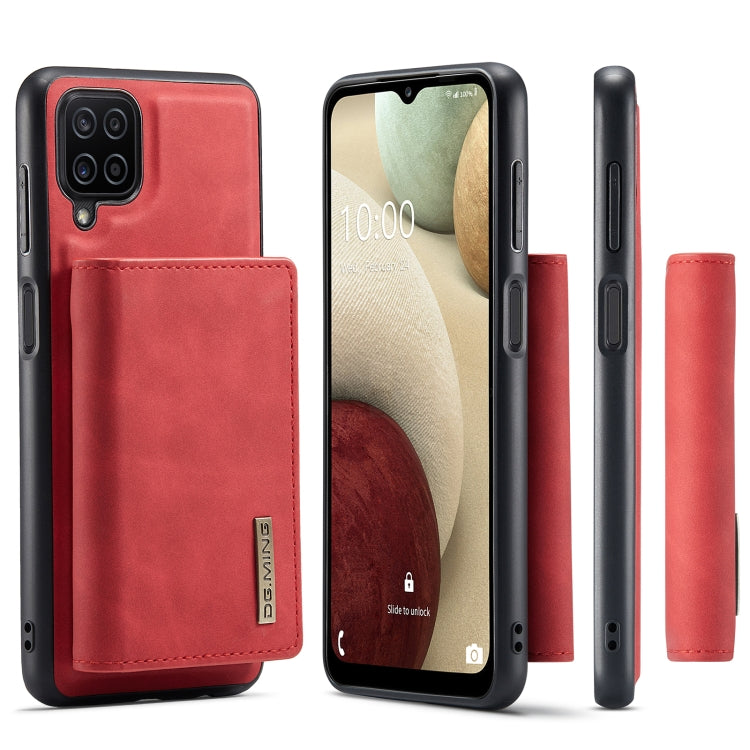 For Samsung Galaxy A12 5G DG.MING M1 Series 3-Fold Multi Card Wallet  Back Cover Shockproof Case with Holder Function(Red) - Galaxy Phone Cases by DG.MING | Online Shopping UK | buy2fix