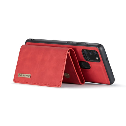 For Samsung Galaxy A21s DG.MING M1 Series 3-Fold Multi Card Wallet  Back Cover Shockproof Case with Holder Function(Red) - Galaxy Phone Cases by DG.MING | Online Shopping UK | buy2fix