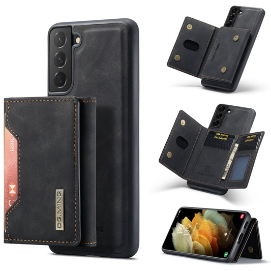 For Samsung Galaxy S21+ DG.MING M2 Series 3-Fold Multi Card Bag Back Cover Shockproof Case with Wallet & Holder Function(Black) - Galaxy Phone Cases by DG.MING | Online Shopping UK | buy2fix