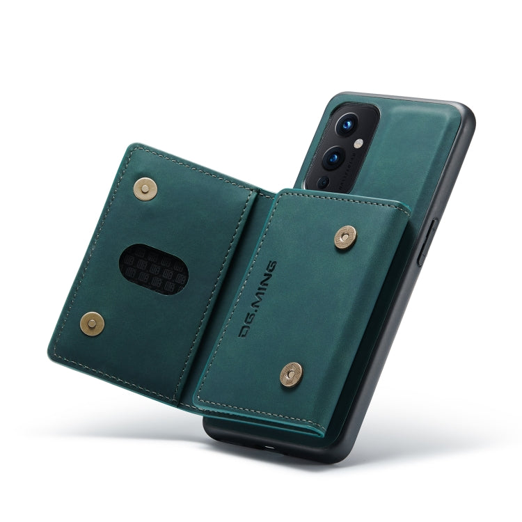 For OnePlus 9 (EU/NA) DG.MING M2 Series 3-Fold Multi Card Bag Back Cover Shockproof Case with Wallet & Holder Function(Green) - OnePlus Cases by DG.MING | Online Shopping UK | buy2fix