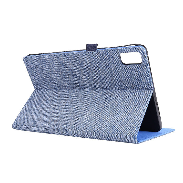 For Huawei MatePad 11 2021 Fabric Texture Horizontal Flip TPU Leather Case with Holder(Blue) - Huawei by buy2fix | Online Shopping UK | buy2fix