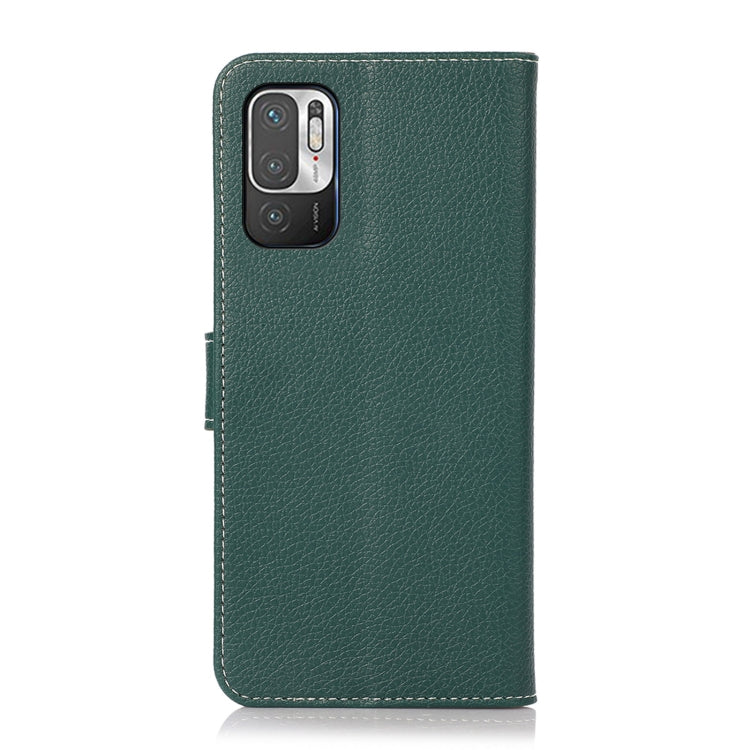 For Xiaomi Redmi Note 10 5G / Poco M3 Pro Litchi Texture PU + TPU Horizontal Flip Leather Case with Holder & Card Slots & Wallet(Dark Green) - Xiaomi Cases by buy2fix | Online Shopping UK | buy2fix