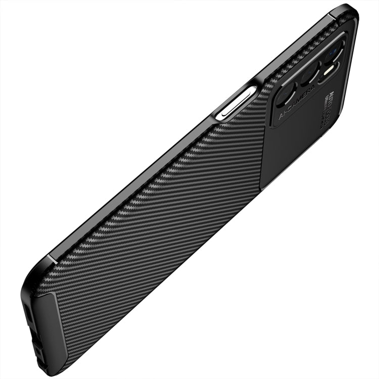 For OPPO A16 Carbon Fiber Texture Shockproof TPU Case(Black) - OPPO Cases by buy2fix | Online Shopping UK | buy2fix