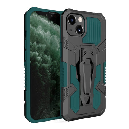 For iPhone 13 Machine Armor Warrior Shockproof PC + TPU Protective Case(Green) - iPhone 13 Cases by buy2fix | Online Shopping UK | buy2fix