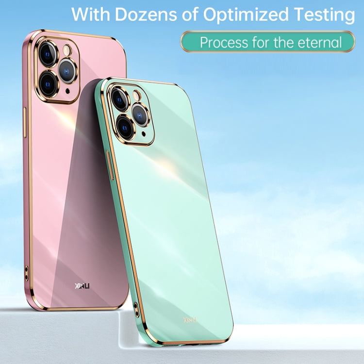 For iPhone 11 XINLI Straight 6D Plating Gold Edge TPU Shockproof Case (Cherry Purple) - iPhone 11 Cases by XINLI | Online Shopping UK | buy2fix