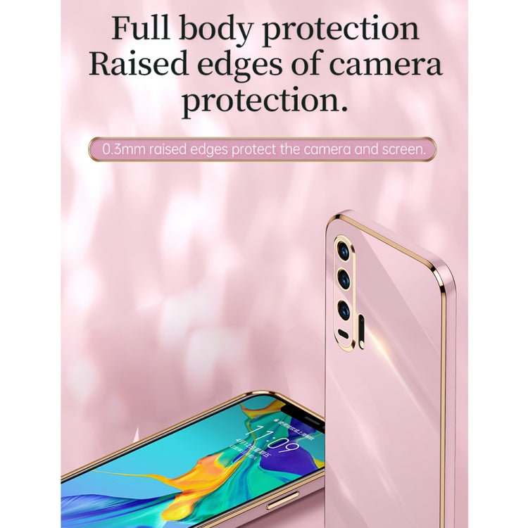 For Honor 20 XINLI Straight 6D Plating Gold Edge TPU Shockproof Case(White) - Honor Cases by XINLI | Online Shopping UK | buy2fix
