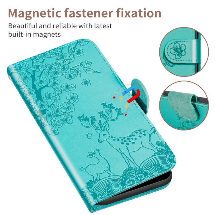 For Xiaomi Mi 11 Sika Deer Embossing Pattern Horizontal Flip PU Leather Case with Holder & Card Slot & Wallet & Photo Frame(Green) - Xiaomi Cases by buy2fix | Online Shopping UK | buy2fix