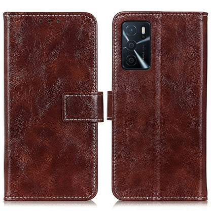 For OPPO A16 Retro Crazy Horse Texture Horizontal Flip Leather Case with Holder & Card Slots & Photo Frame & Wallet(Brown) - OPPO Cases by buy2fix | Online Shopping UK | buy2fix