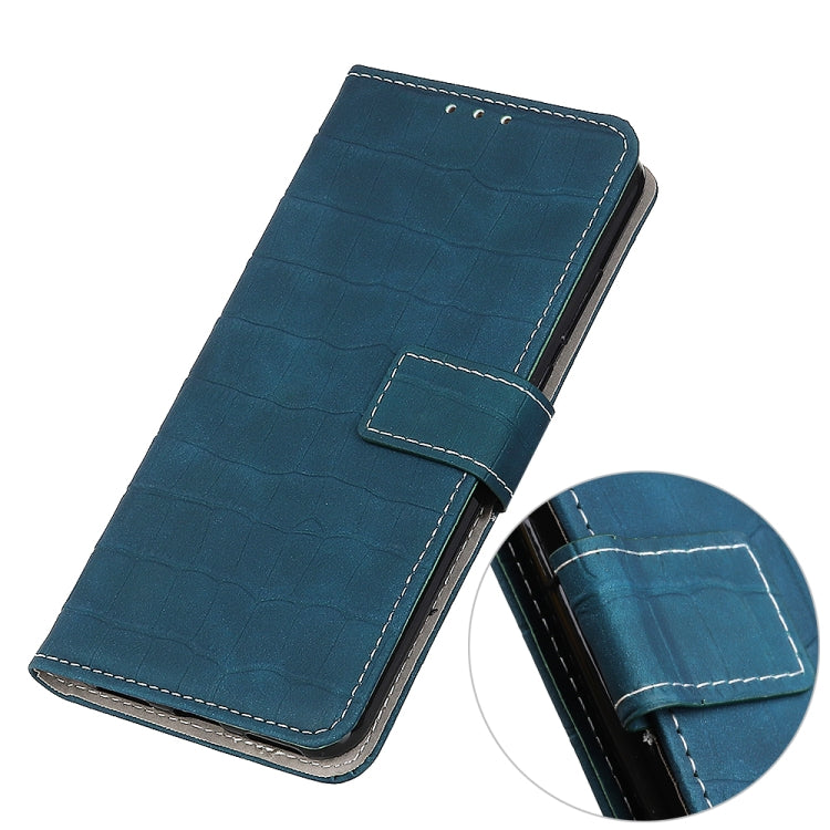 For OPPO A16 Magnetic Crocodile Texture Horizontal Flip Leather Case with Holder & Card Slots & Wallet(Green) - OPPO Cases by buy2fix | Online Shopping UK | buy2fix