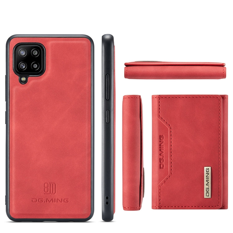 For Samsung Galaxy A42 5G DG.MING M2 Series 3-Fold Multi Card Bag Back Cover Shockproof Case with Wallet & Holder Function(Red) - Galaxy Phone Cases by DG.MING | Online Shopping UK | buy2fix