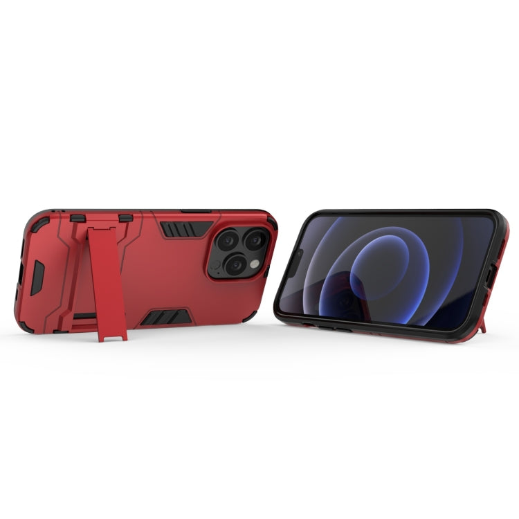 For iPhone 13 Pro PC + TPU Shockproof Protective Case with Invisible Holder (Red) - iPhone 13 Pro Cases by buy2fix | Online Shopping UK | buy2fix