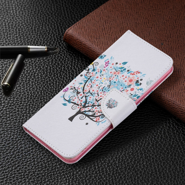 For OPPO Reno6 Colored Drawing Pattern Horizontal Flip Leather Case with Holder & Card Slots & Wallet(Tree) - OPPO Cases by buy2fix | Online Shopping UK | buy2fix