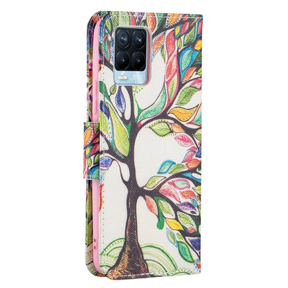 For OPPO Realme 8 / Realme 8 Pro Colored Drawing Pattern Horizontal Flip Leather Case with Holder & Card Slots & Wallet(Tree Life) - Realme Cases by buy2fix | Online Shopping UK | buy2fix