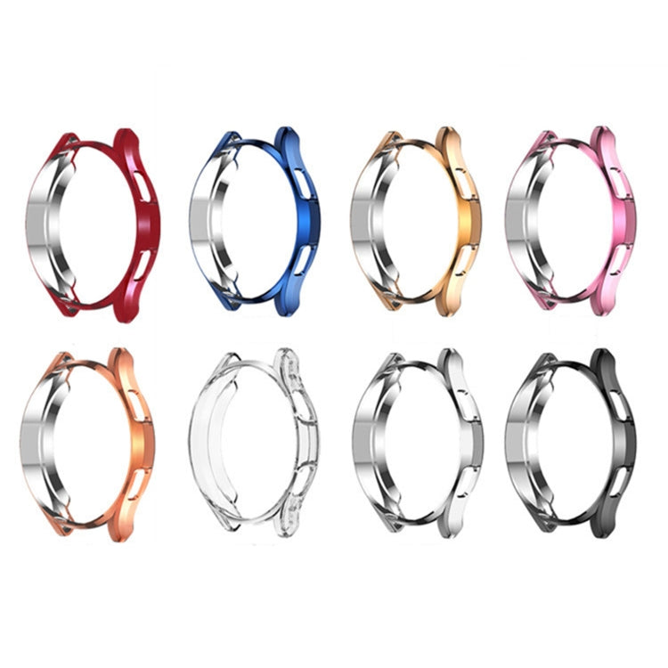 For Samsung Galaxy Watch4 Classic 42mm Electroplating Hollow Half-pack TPU Protective Case(Transparent) - Watch Cases by ENKAY | Online Shopping UK | buy2fix