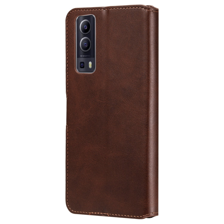 Classic Calf Texture PU + TPU Horizontal Flip Leather Case with Holder & Card Slots & Wallet For vivo Y72 5G(Brown) - vivo Cases by buy2fix | Online Shopping UK | buy2fix