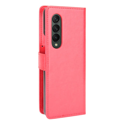 For Samsung Galaxy Z Fold3 5G Crazy Horse Texture Horizontal Flip Leather Case with Holder & Card Slots & Lanyard(Red) - Galaxy Phone Cases by GKK | Online Shopping UK | buy2fix