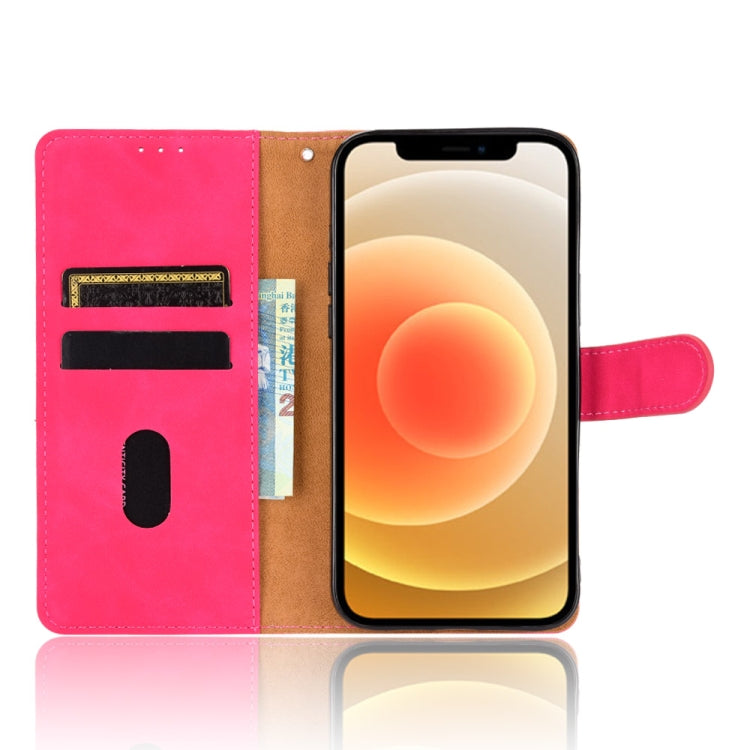 For iPhone 13 Solid Color Skin Feel Magnetic Buckle Horizontal Flip Calf Texture PU Leather Case with Holder & Card Slots & Wallet(Rose Red) - iPhone 13 Cases by buy2fix | Online Shopping UK | buy2fix