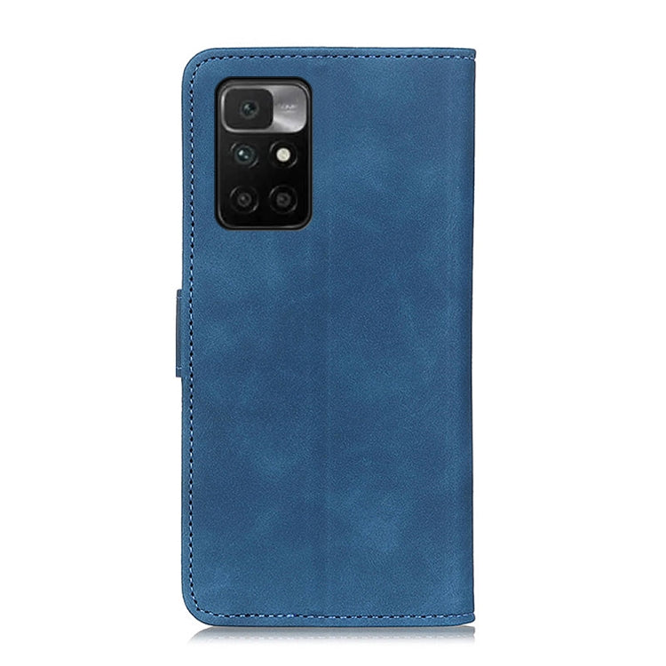 For Xiaomi Redmi 10 / Redmi Note 11 4G KHAZNEH Retro Texture PU + TPU Horizontal Flip Leather Case with Holder & Card Slots & Wallet(Blue) - Xiaomi Cases by buy2fix | Online Shopping UK | buy2fix