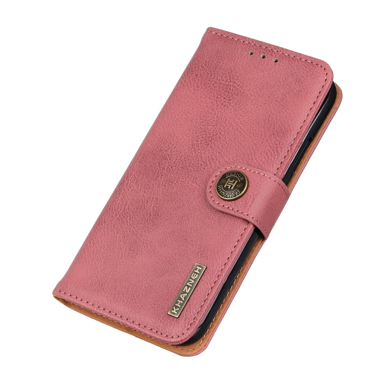 For Xiaomi Redmi 10 / Redmi Note 11 4G KHAZNEH Cowhide Texture Horizontal Flip Leather Case with Holder & Card Slots & Wallet(Pink) - Xiaomi Cases by buy2fix | Online Shopping UK | buy2fix