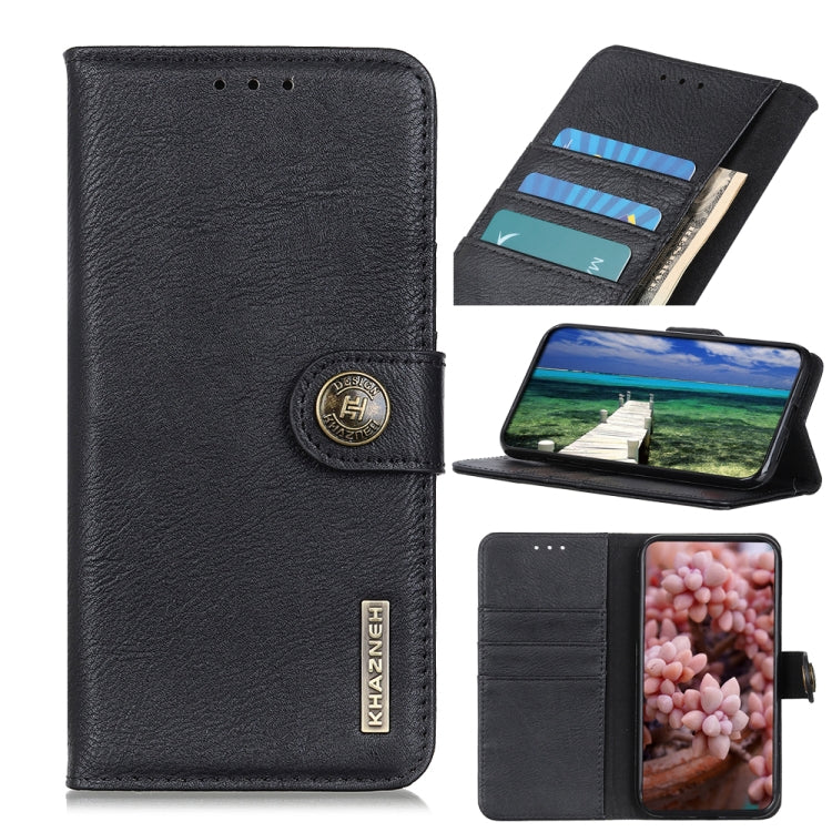 For Xiaomi Redmi 10 / Redmi Note 11 4G KHAZNEH Cowhide Texture Horizontal Flip Leather Case with Holder & Card Slots & Wallet(Black) - Xiaomi Cases by buy2fix | Online Shopping UK | buy2fix