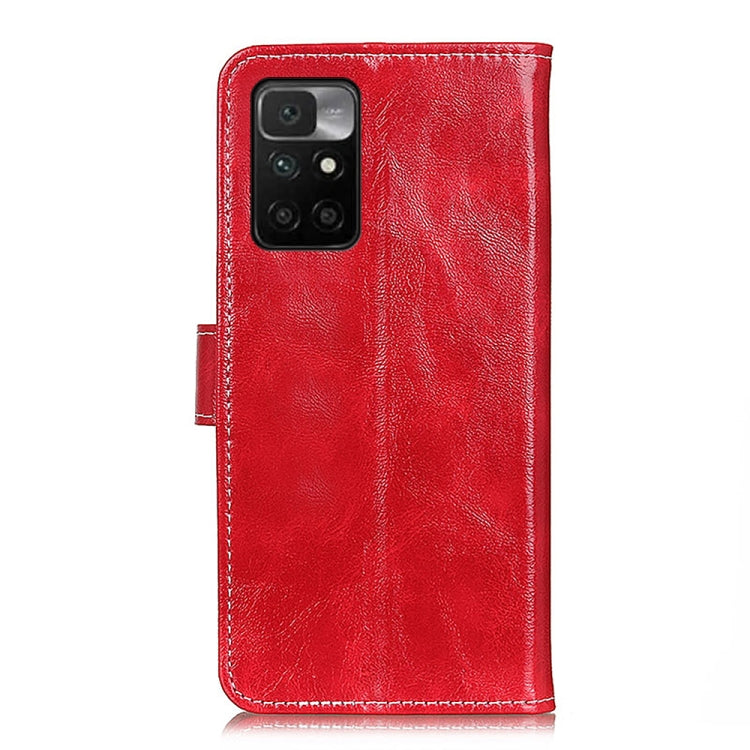 For Xiaomi Redmi 10 / Redmi Note 11 4G Retro Crazy Horse Texture Horizontal Flip Leather Case with Holder & Card Slots & Photo Frame & Wallet(Red) - Xiaomi Cases by buy2fix | Online Shopping UK | buy2fix