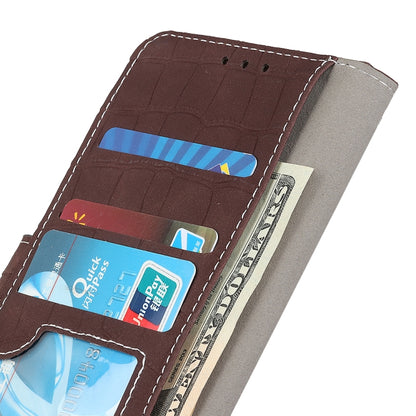 For Xiaomi Redmi 10 / Redmi Note 11 4G Magnetic Crocodile Texture Horizontal Flip Leather Case with Holder & Card Slots & Wallet(Brown) - Xiaomi Cases by buy2fix | Online Shopping UK | buy2fix