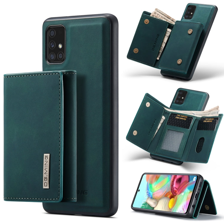 For Samsung Galaxy A71 DG.MING M1 Series 3-Fold Multi Card Wallet  Back Cover Shockproof Case with Holder Function(Green) - Galaxy Phone Cases by DG.MING | Online Shopping UK | buy2fix