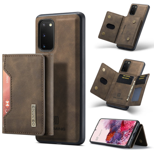 For Samsung Galaxy S20 DG.MING M2 Series 3-Fold Multi Card Bag Back Cover Shockproof Case with Wallet & Holder Function(Coffee) - Galaxy Phone Cases by DG.MING | Online Shopping UK | buy2fix