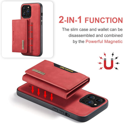 For iPhone 13 Pro Max DG.MING M2 Series 3-Fold Card Bag Shockproof Case with Wallet & Holder Function (Red) - iPhone 13 Pro Max Cases by DG.MING | Online Shopping UK | buy2fix